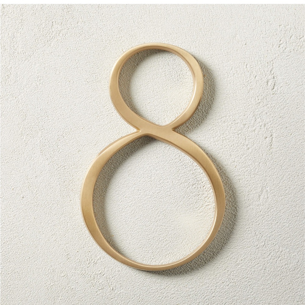 Gold Metal House Number 8